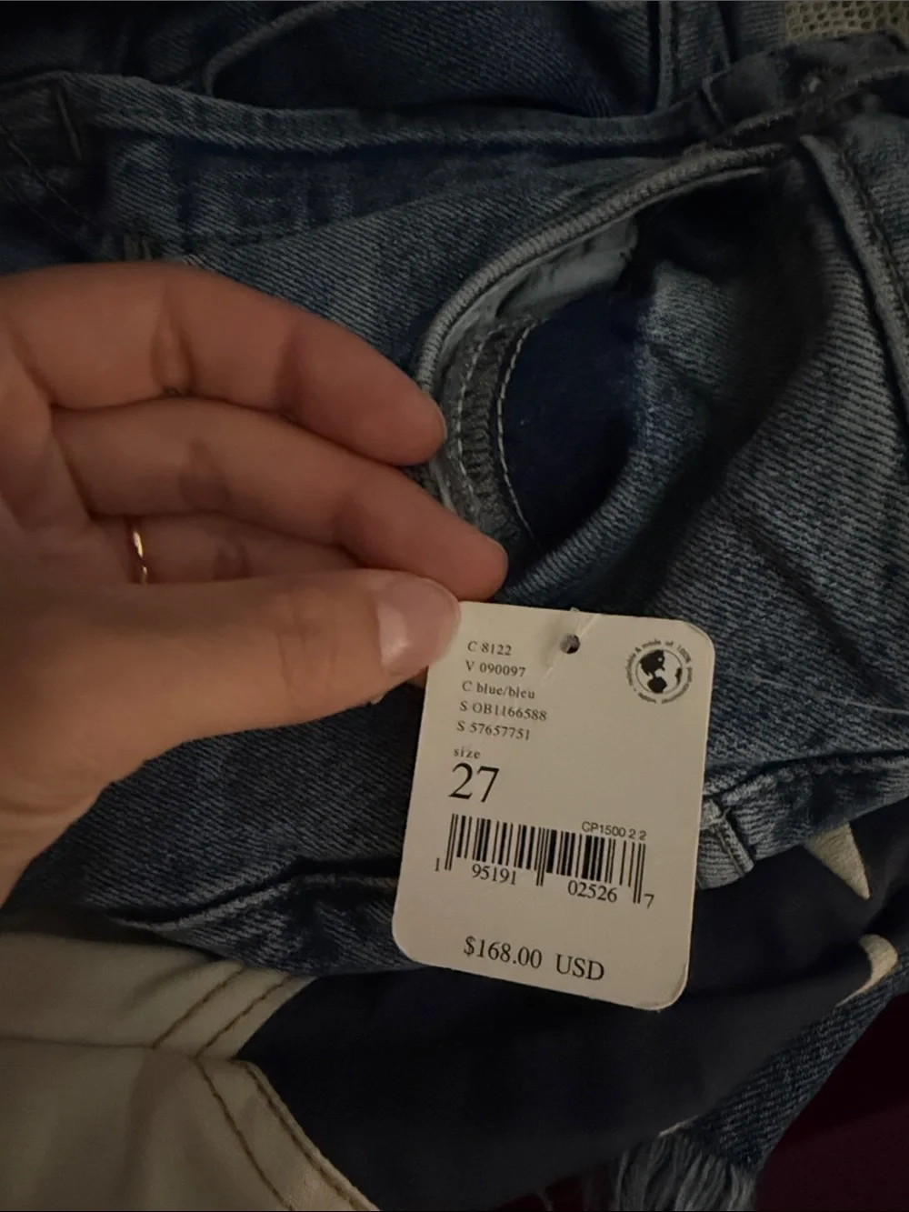 We The Free Star & Stripe Flared Jeans in Blue, Red & White - Picture 4 of 4